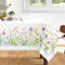 Arquiel Tischdecke Wildblumen, Tischdecken Abwaschbar Rechteckige Tischtuch Frühling Blätter Tischdeck für Haus Küche Esszimmer Party Dekoration(152 x 304 cm)