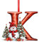 Weihnachtsdeko Acryl Buchstaben Anhänger Weihnachtsbaumschmuck, 2D Acryl Personalisierte Weihnachtsbaum Schmuck Anhänger Christmas Tree Decorations für Wohnzimmer Schlafzimmer (K)