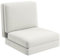 HOMCOM Bodensofa 3-in-1 Klappbar Schlafsofa mit Samtoptik, Gepolstert Sofabett bis 240 kg belastbar, für Schlafzimmer, Wohnzimmer, Cremeweiß