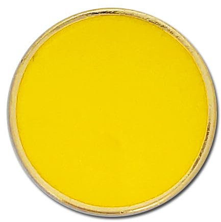 Plain Round Enamel Badge Lapel Pin (Yellow)