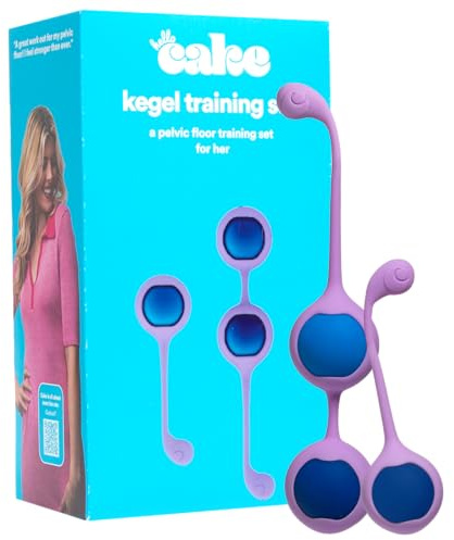 Hello Cake Kegel Training Set for Women - Includes 3 Weighted Stainless-Steel Balls and Silicone Sleeves for Pelvic Floor Exercises -Helps Improve Bladder Control and Strengthen Pelvic Floor Muscles