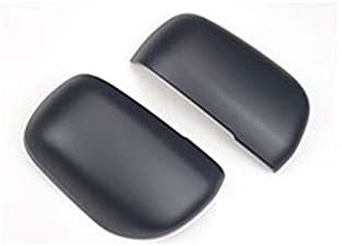 2 stück Schwarz Matt/Carbon Faser Farbe Spiegel Coverr Kompatibel for Mitsubishi PAJERO 2007-2019 Rückspiegel Abdeckung Auto styling(Black matte)