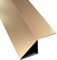 Door Threshold Strip Stainless Steel Transition Edge Cover for High to Low, 90 Degree Thresholds Ramps Trim for Vinyl, Brushed Surface Transition Bar for Indoor & Outdoor(Gold,20mm(3/4))