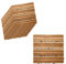 10 Pezzi Piastrelle Legno da Giardino, 30X30cm, Base Drenante in Plastica, Colore Legno Chiaro, Pavimento Ad Incastro, Totale 0.9 m², Tagliabile