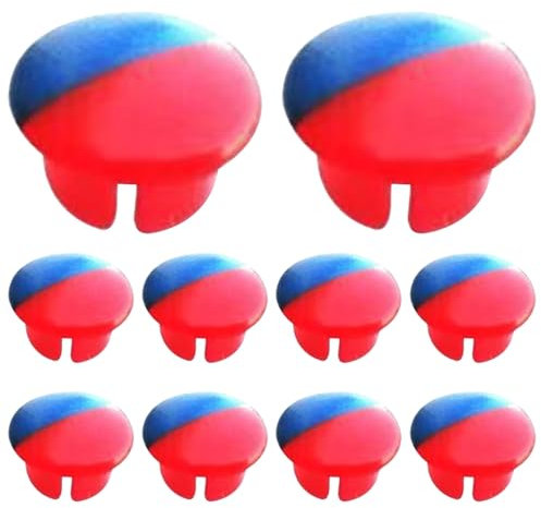 10Pcs Faucet Index Buttons, Hot/Cold Signs Switch Labels Faucet Replacement Part Temperature Indicator Hot/Cold Buttons for Kitchen Bathroom Sink Cover Handle Accessories