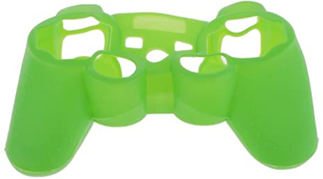Coque de protection en silicone pour manette Sony PS3 Vert