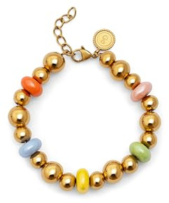 SINGULARU Armband Color Bomb Edelstahl vergoldet Damenschmuck