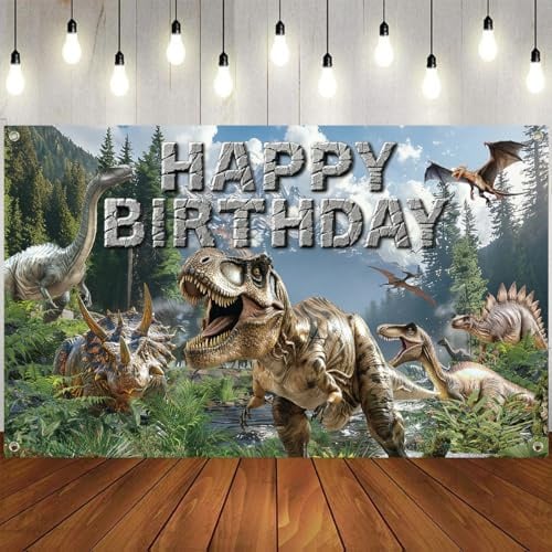 Dinosaurier Geburtstag Hintergrund Dekorationen Supplies 110 x 180 cm Dinosaurier Hintergrund für Jungen Geburtstag Party Dino Thema Tropischer Dschungel Safari Dekor Dinosaurier Fotografie