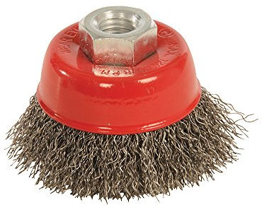 Silverline 179055 Brosse boisseau à fils d' acier ondulés 100 mm