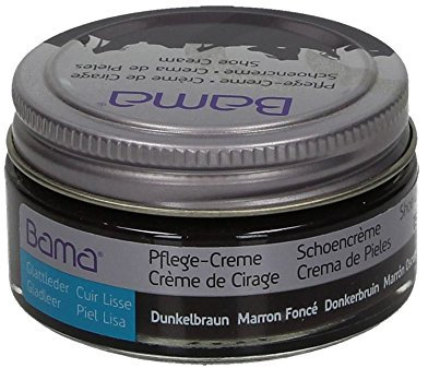 Bama Leder Pflegecreme 50ml Tiegel Glas für Lederfarbe DUNKELBRAUN