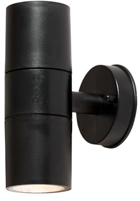LITECRAFT Hahn Up & Down Wall Light LED Outdoor Black | IP65 Rated, Single