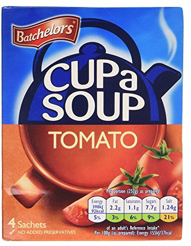 Batchelors Cup A Soup Tomato, 4 Sachets, 93g