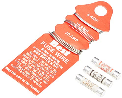 Merriway BH03663 5-15-30amp Carded Fuse Wire, Silver