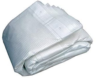 Feuerfeste Gerüstplane 200g/m² Weiß 2,70 mx 20 m