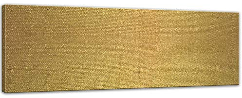 Leinwand in gold, bemalbare Premiumqualität, aufgespannt auf Galerie Keilrahmen - Echtholz - Panorama-Format - 60x20 cm - 310g/m² - fertig gerahmt, 7 Farben verfügbar