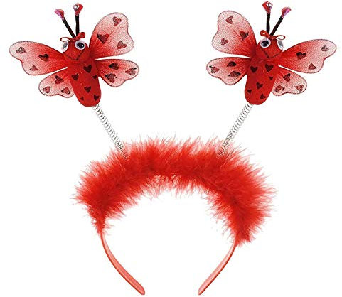 K80540862 rot-schwarz Damen Haarreif Käfer Käferkostüm Käferhaarreif