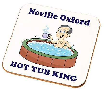 Personalised Mans Hot Tub King Coaster Gift Fun Novelty Hot Tub Present