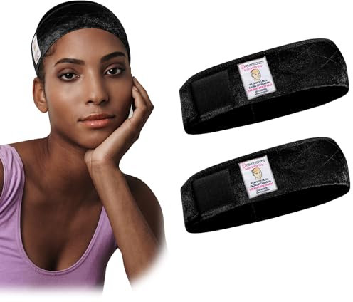 Dreamlover Samt Perücke Stirnband, dünnes Perückengriff, Schwarz, 2 Stück