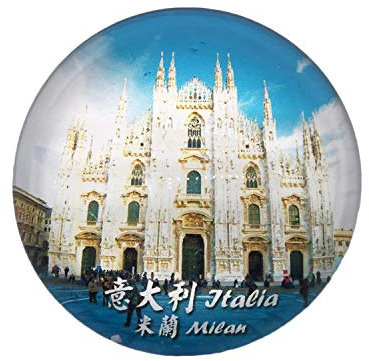 3D Mailand Italien Kühlschrank Kühlschrankmagnet Kristallglas Magnet Tourist Travel Souvenir Sammlung Geschenk Magnetische Aufkleber Home Küche Dekoration