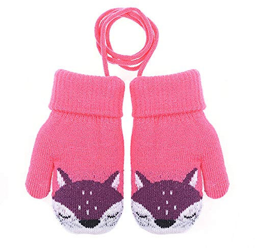 AIDIER Baby Jungen Mädchen Winter Strickhandschuhe Warme Fleece-Gefütterte Handschuhe für Kinder 0-3 Jahre
