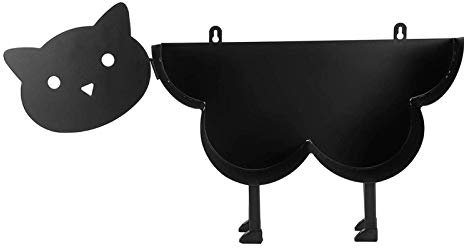Tubayia Porte-rouleau de papier toilette mural en métal (chat)
