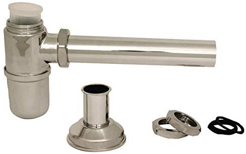 SIFONE A BOTTIGLIA OTTONE CROMATO 1 1/4