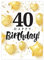 Friendly Fox Geburtstagskarte runder Geburtstag, 1x DIN A5 große Geburtstagskarte zum 40. Geburtstag, Glückwunschkarte Geburtstag, Happy Birthday Karte mit Umschlag, Klappkarte