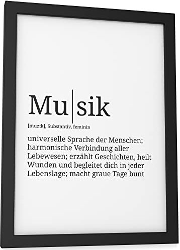 Papierschmiede® Definition: Musik, DIN A5 (15x21 cm), Poster für Wohnzimmer, Schlafzimmer, Küche, Esszimmer, Wandbild Geschenk Wanddeko - ohne Rahmen