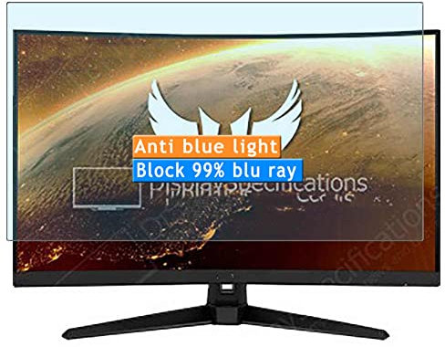 Vaxson 2 Stück Anti Blaulicht Schutzfolie kompatibel mit Asus TUF Gaming VG328H1B 31.5 Monitor Bluelight folie folien Displayschutzfolie ( nicht Panzer Schutz Glas folie nicht PanzerGlas ) Neue