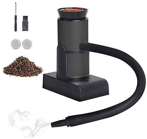 LIZHOUMIL Fumoir manuel pour cocktail, steak, saumon, viande, molecular cuisine, fumoir, western Kitchen Tools Outdoor Smoker Noir