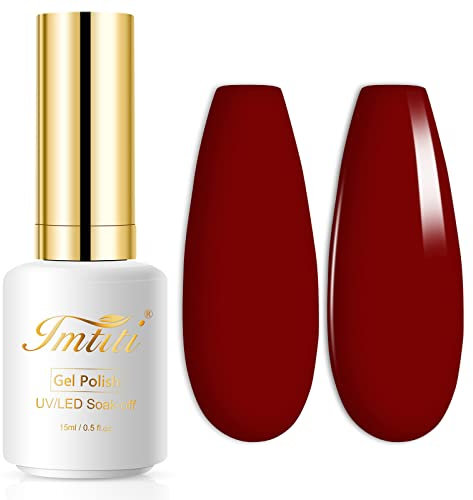 Gel Nail Polish, 1 Pcs 15ml Red Vixen gel nail polish Color Soak Off Gel Polish Nail Art Manicure Salon DIY Nail Lamp Gel Nail Design Christmas Decoration at Home