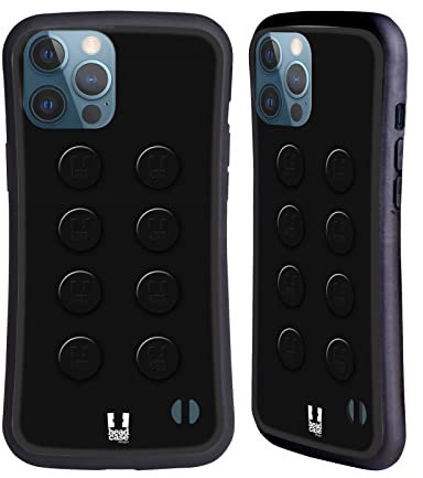 Head Case Designs Nero E Bianco Mattoncini Cover Ibrida Compatibile con Apple iPhone 13 PRO Max