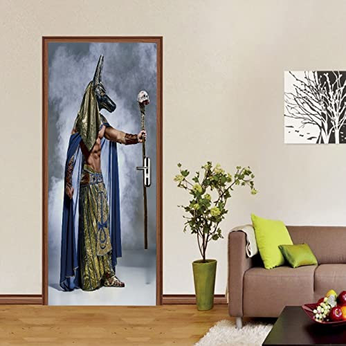 3d tapete 85x215cm(33.46 inches * 84.64 inches) Indien volk selbstklebend Innentüren Art Decals Wandtapete PVC Fototapete Tapete Abnehmbar Türfolie Poster Wohnzimmer Küche Schlafzimmer Dekoration