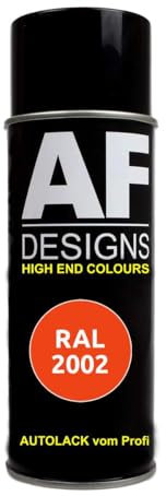 RAL2002 BLUTORANGE Spraydose stumpfmatt Lackspray Sprühdose DIY Autolack