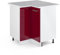 Vicco Eckschrank für Hausrat R-Line, Bordeaux Hochglanz, 75.6 cm mit Tür, mit Arbeitsplatte