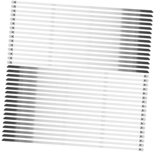 TOPPERFUN 100pcs Stainless Steel Tie for Garden Fence Panels Dog Pen Pet Fence Outdoor Zip Ties Metal Zip Chain Link