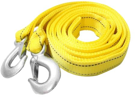 MOLUCKFU Cuerda De Remolque De Nylon Resistente con Gancho Metálico Sólido Correa De Seguridad Recuperación y Arrastre De Coches Camiones y Remolques hasta Toneladas
