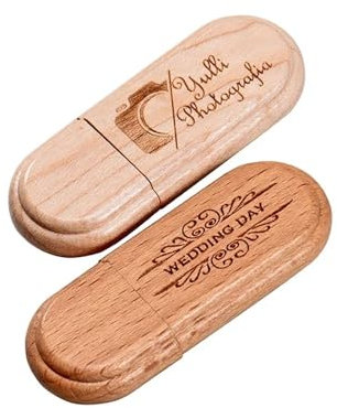 Clé USB Gravée Personnalisée, Disque De Stockage De Mémoire De Photos De Mariage, Cadeau Personnalisé, Clé USB en Bois pour Mariage, Remise des Diplômes, Fête des Pères, Anniversaire