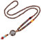 GNHG Halskette Damen,Halskette Herren,Surferkette Damen,Halskette Aus Holzperlen,Böhmische türkische Elefanten-lange Perlenkette,Halskette Mit Bodhi-Anhänger Aus Holzperlen