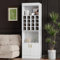 entapuk - Aparador de cocina superior, mueble de pie blanco, 16 compartimentos para vino - 180 cm de altura - aparador alto para comedor, estante de salón, mueble de esquina para amantes del vino