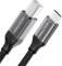 deleyCON 2m USB C Druckerkabel (für Drucker, Scanner, MIDI) USB-C auf USB-B Kabel Geflochten + Metallstecker für Epson HP Samsung Canon Brother iPhone 16 15 Notebook Tablet PC MacBook