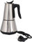 Trisoye Cucina elettrica Caffettiera Moka Pot 6 Tazze Percolatore Caffettiera Elettrica in Acciaio Inox Classico Caffè Produttore Spina Europea