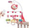 Aolso Baby Crib Toy, Baby Star Crib Mobile with Music and Lights, Cot Mobile Toy with Timing Function Projector and Remote Control, Baby Crib Toys for Boys Girls (Red)