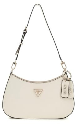 GUESS Women Noelle TOP Zip Shoulder Hand Bag, Knochenfarben