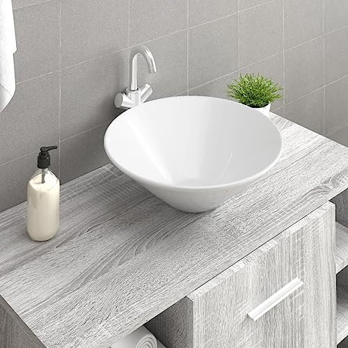 Xichuzi Waschbecken 2 STK. Weiß 42x42x14 cm Keramik, Aufsatzwaschbecken, Bathroom Sink, Waschtisch, Aufsatzbecken, Ablaufgarnitur - 242571