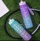 Trinkflasche, Sport Trinkflasche, [BPA-frei Tritan] 1L Auslaufsicher Sport Wasserflasche, Sportflasche für Fahrrad, Camping, Yoga, Gym (1 Flasche)… (Lila Rosa)
