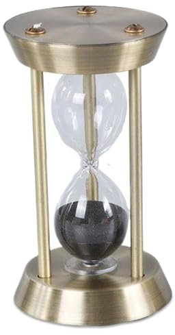 Sandtimer, 10 Minuten Sanduhr, 4,7 x 2,7 Zoll Gold -Sandglas -Timer mit schwarzem Sand, stille exquisite und dekorative Sanduhr -Timer für Zuhause, Restaurant, Hotel Sand Timer