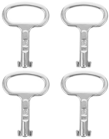 Didiseaon 4pcs Radiator Key Metal Valve Spanner Wrench for Heating System Gas Air Vent Bleed