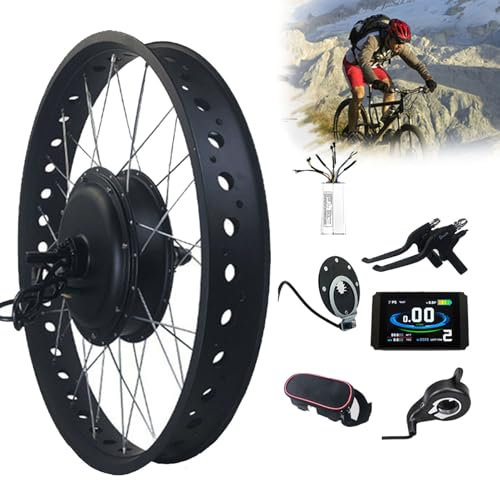 Kit de conversion de vélo électrique 72 V 3000 W – Kit de moteur de moyeu de roue arrière avec écran LCD PAS et bras d'accélérateur torsadé