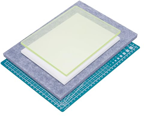 UNICRAFTALE 4 Stück Leder Stanzpads Schneidematte Schallabsorbierendes Pad Selbstheilende Schneide Gummi Lochmatte Kunststoff Stanzschneidebrett Für Lederarbeiten Heimwerker Bastelliebhaber (Groß)